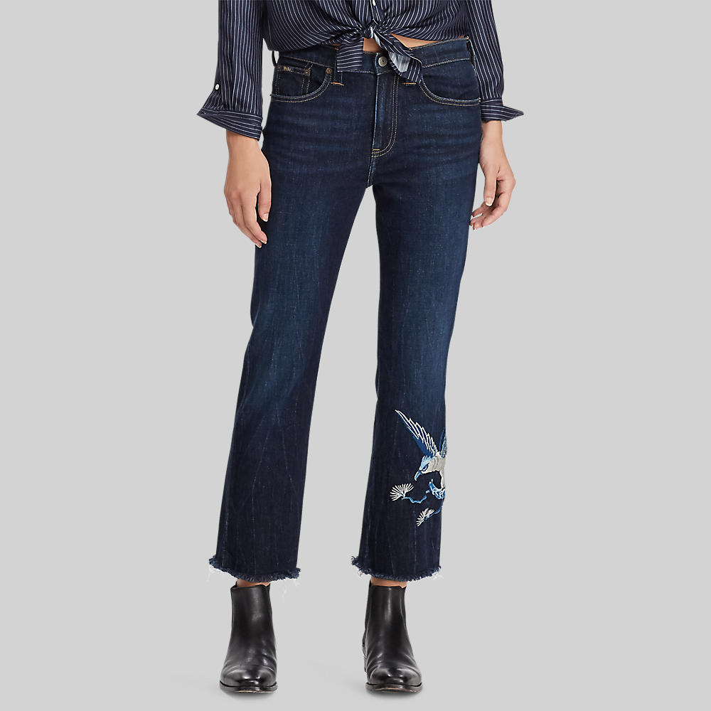 Polo ralph lauren - chrystie kick-flare crop jean - women