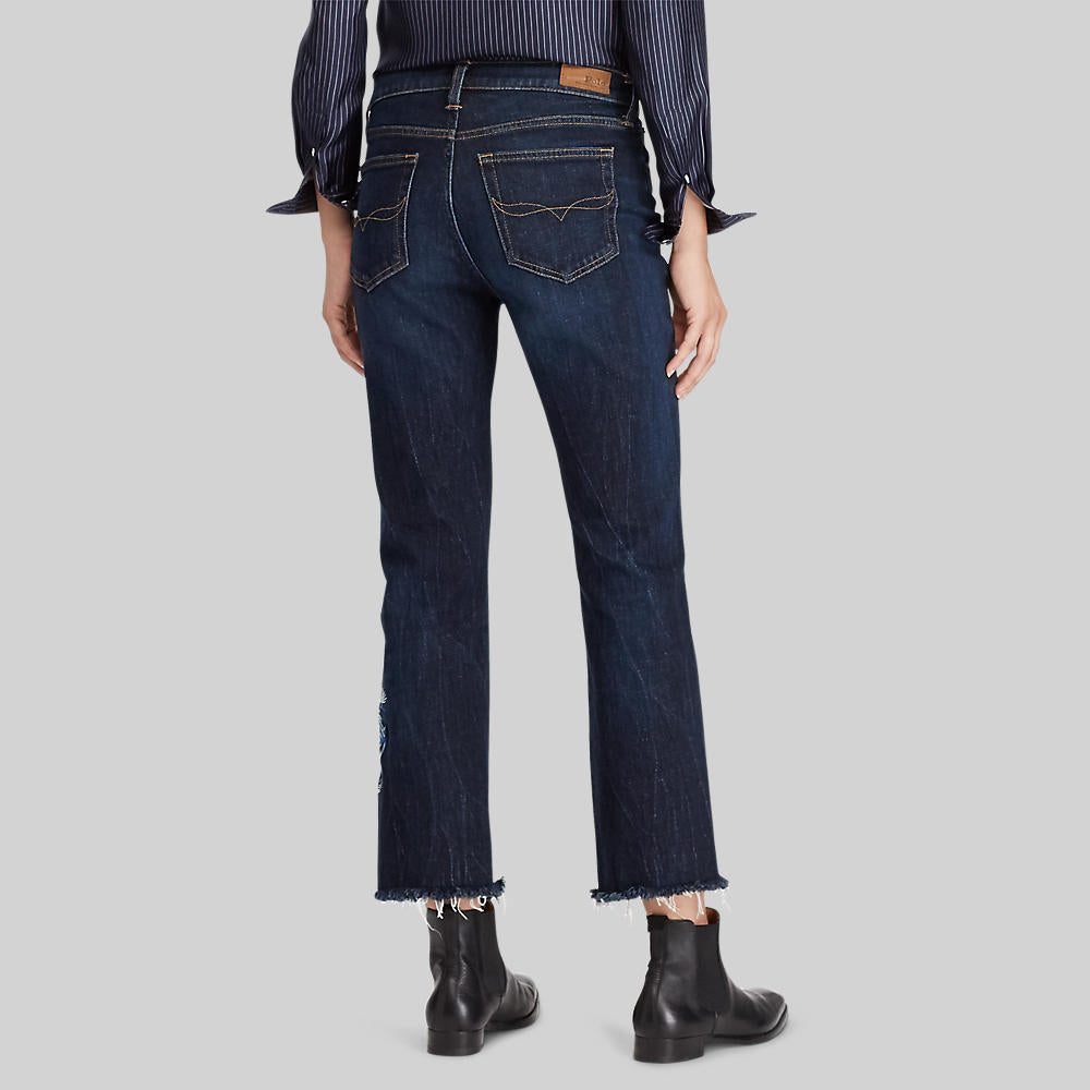 Polo ralph lauren - chrystie kick-flare crop jean - women