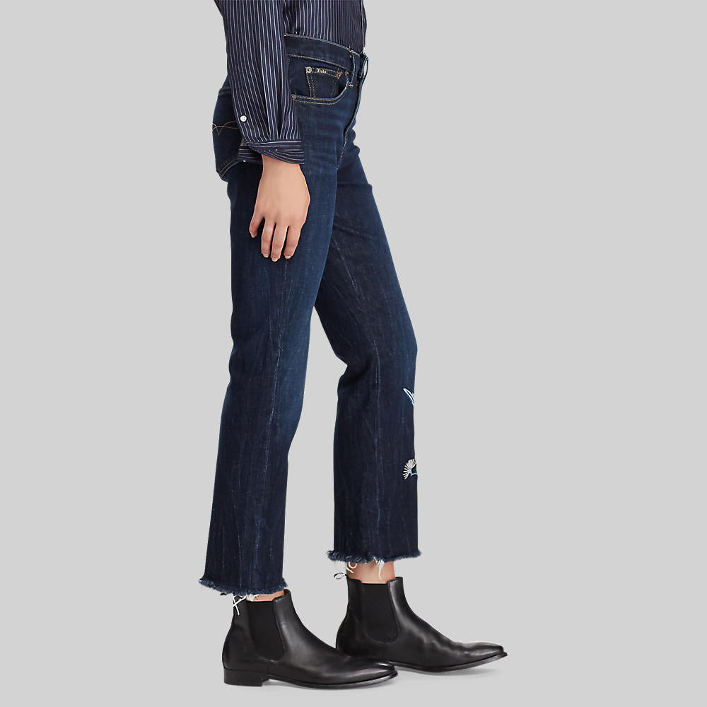 Polo ralph lauren - chrystie kick-flare crop jean - women