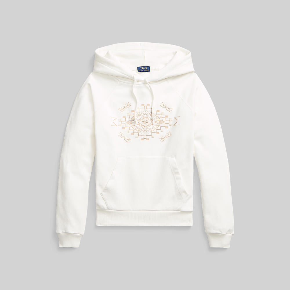 Polo ralph lauren - beaded-motif french terry hoodie- women - women