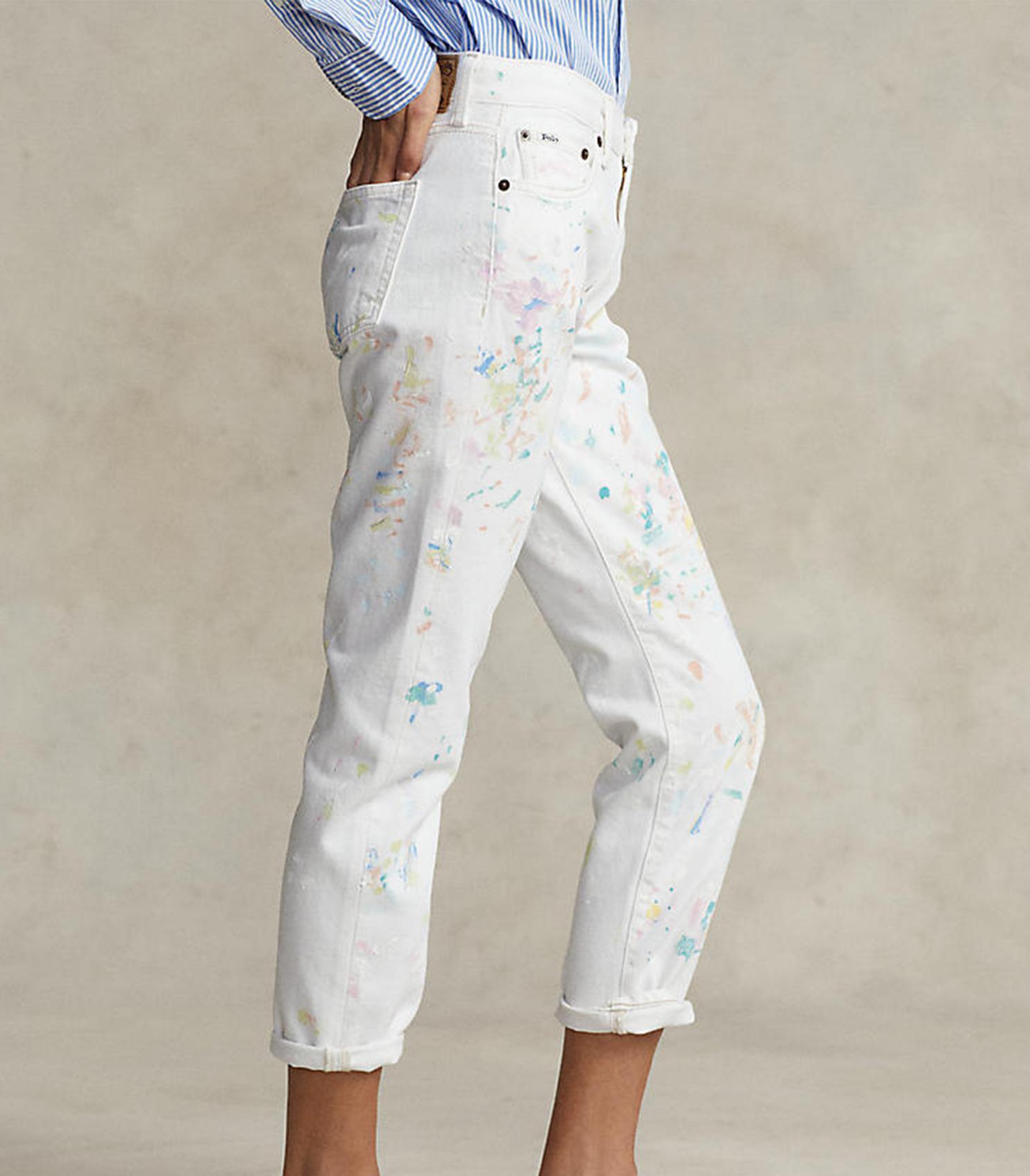 Polo ralph lauren - paint splatter avery boyfriend jeans  - women