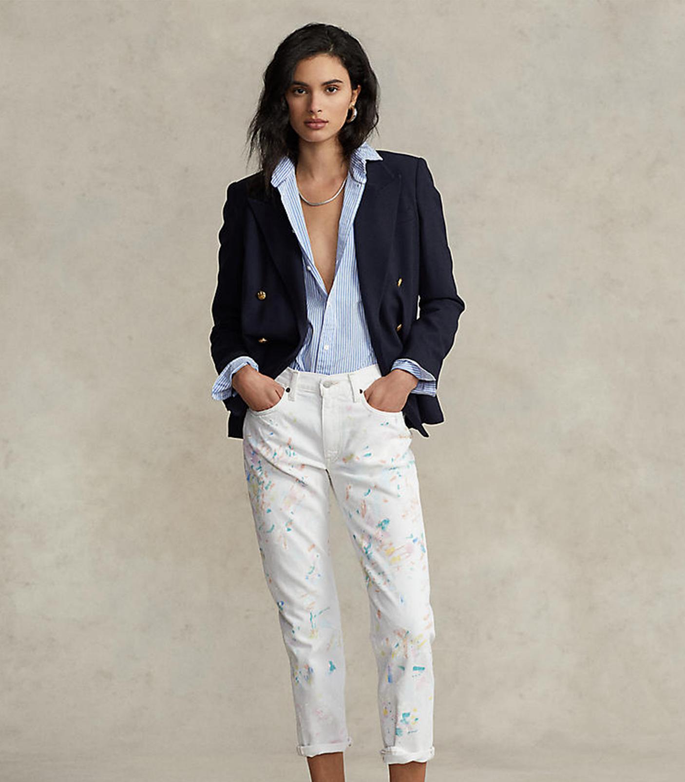 Polo ralph lauren - paint splatter avery boyfriend jeans  - women