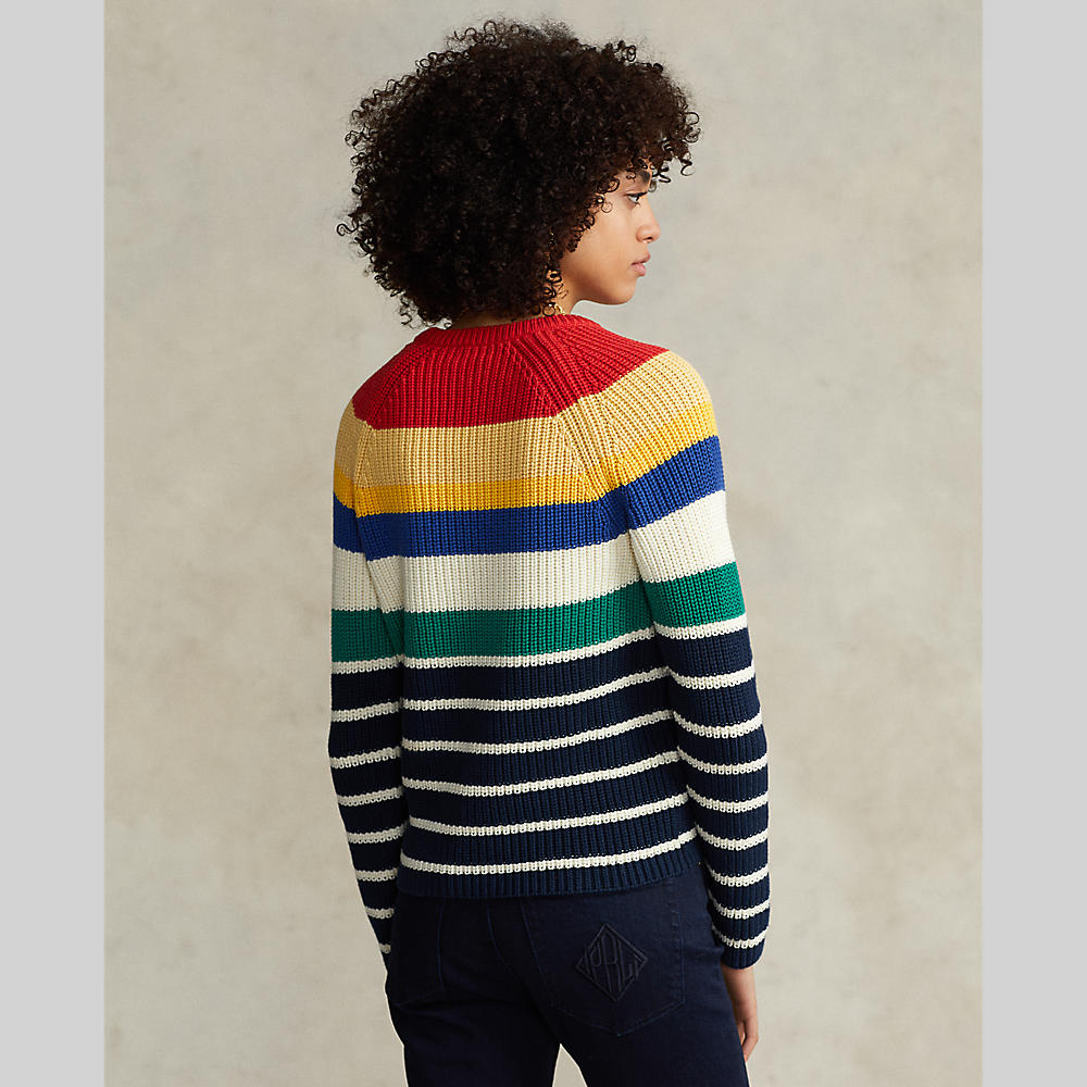 Polo ralph lauren - striped cotton crewneck sweater - women