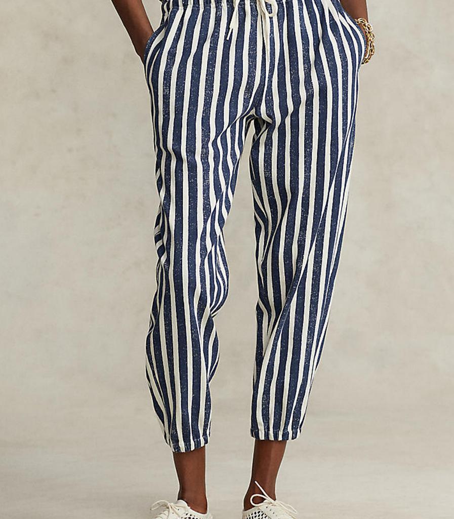 Polo ralph lauren - striped jersey jogger panta  - women