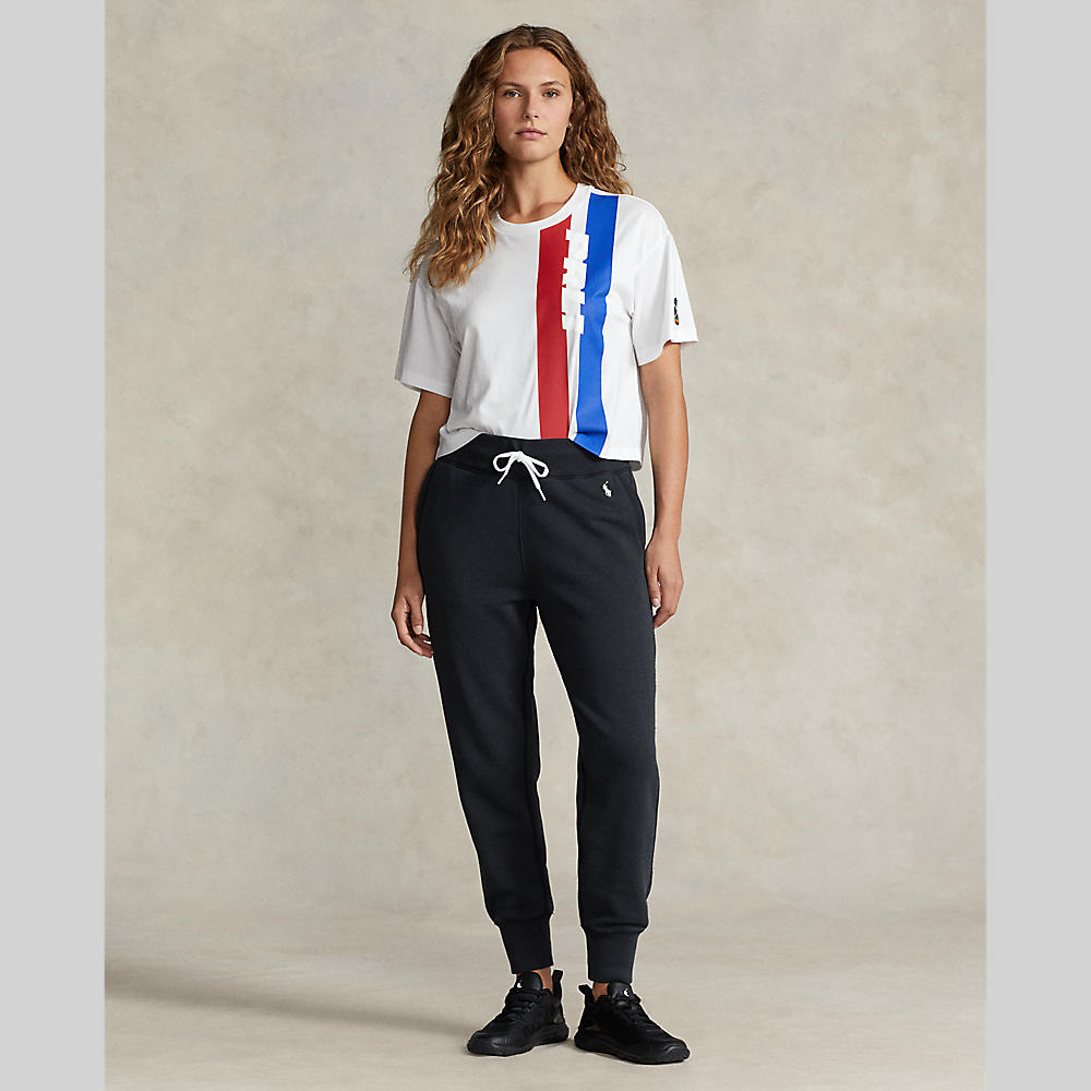 Polo ralph lauren - logo graphic cropped jersey tee - women