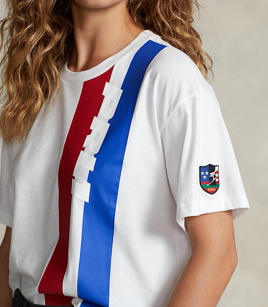 Polo ralph lauren - logo graphic cropped jersey tee - women