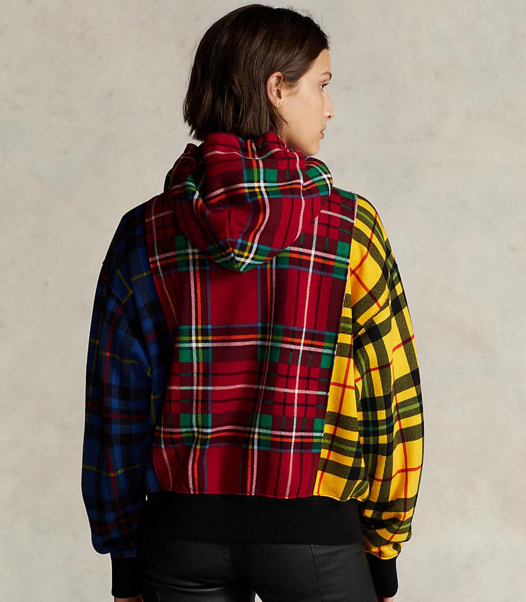 Polo ralph lauren - logo plaid fleece hoodie
 - women