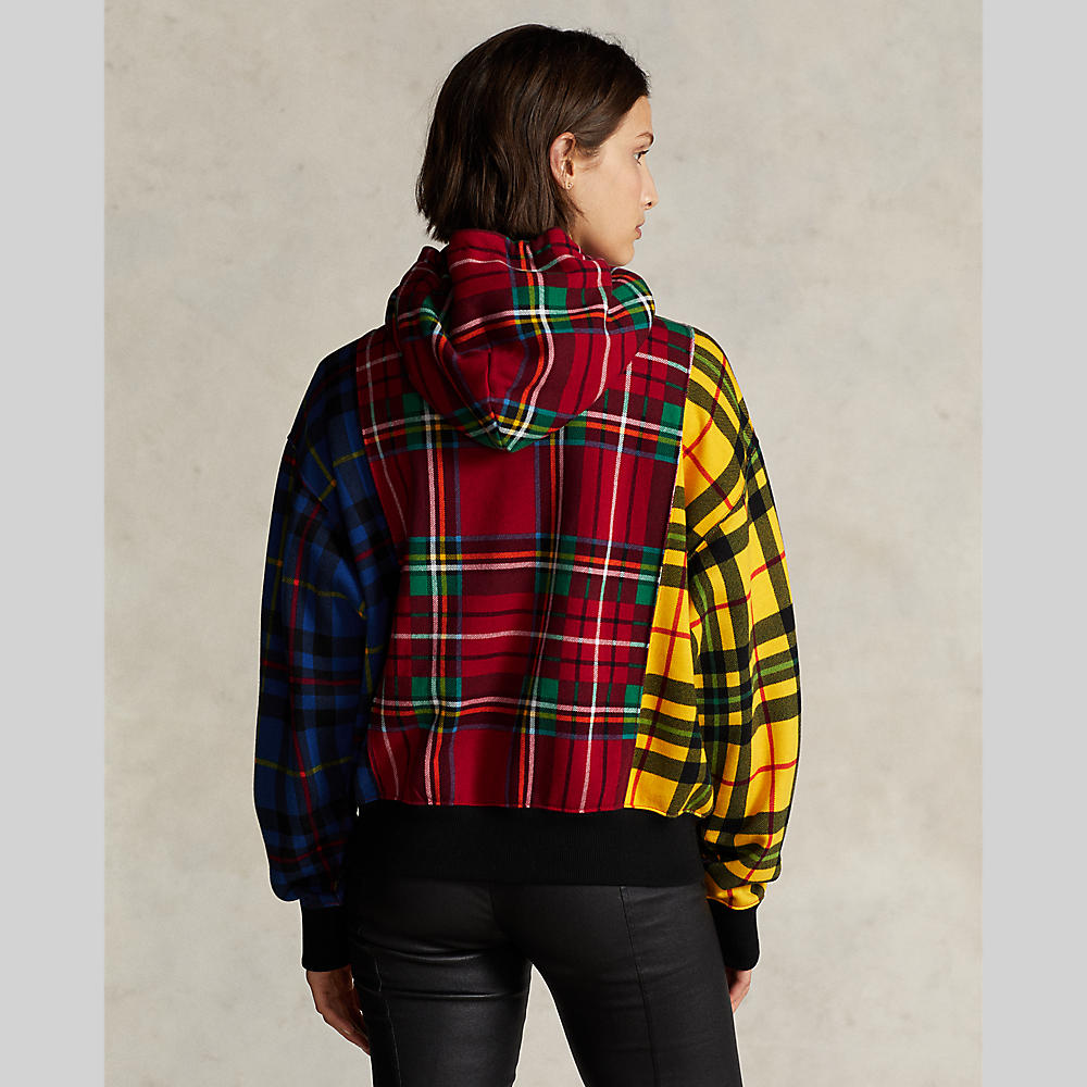 Polo ralph lauren - logo plaid fleece hoodie
 - women