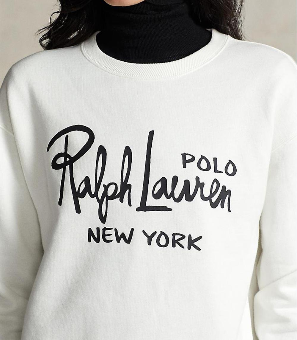 Polo ralph lauren - logo fleece crewneck sweatshirt - women