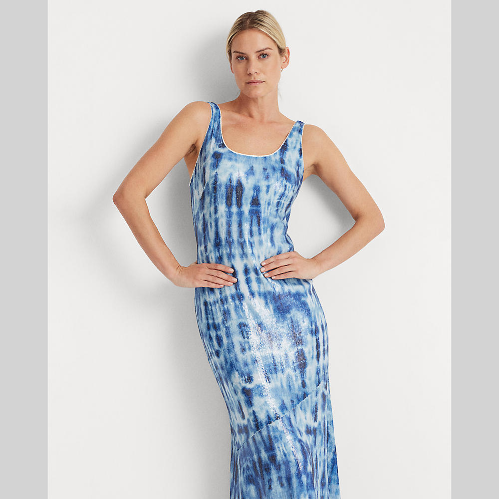 Polo ralph lauren - sequined tie-dye maxidress	 - women