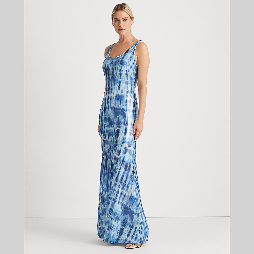 Polo ralph lauren - sequined tie-dye maxidress	 - women