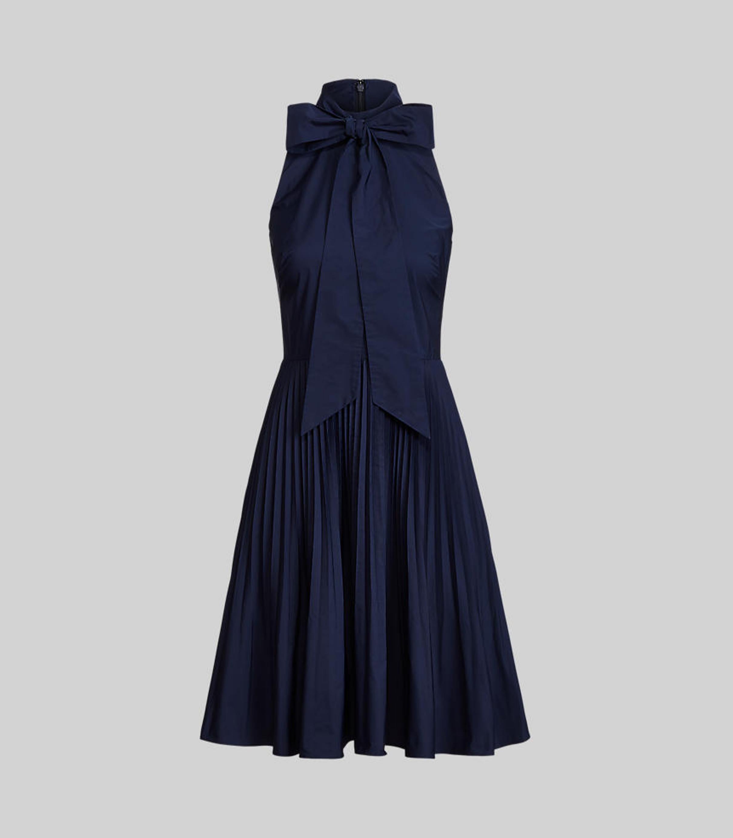 Polo ralph lauren - tie-neck sleeveless taffeta dress - women