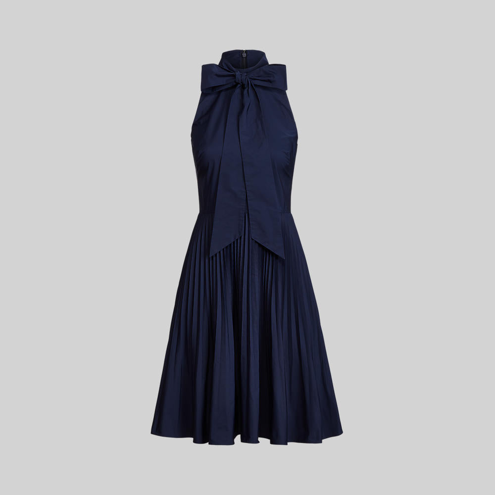 Polo ralph lauren - tie-neck sleeveless taffeta dress - women