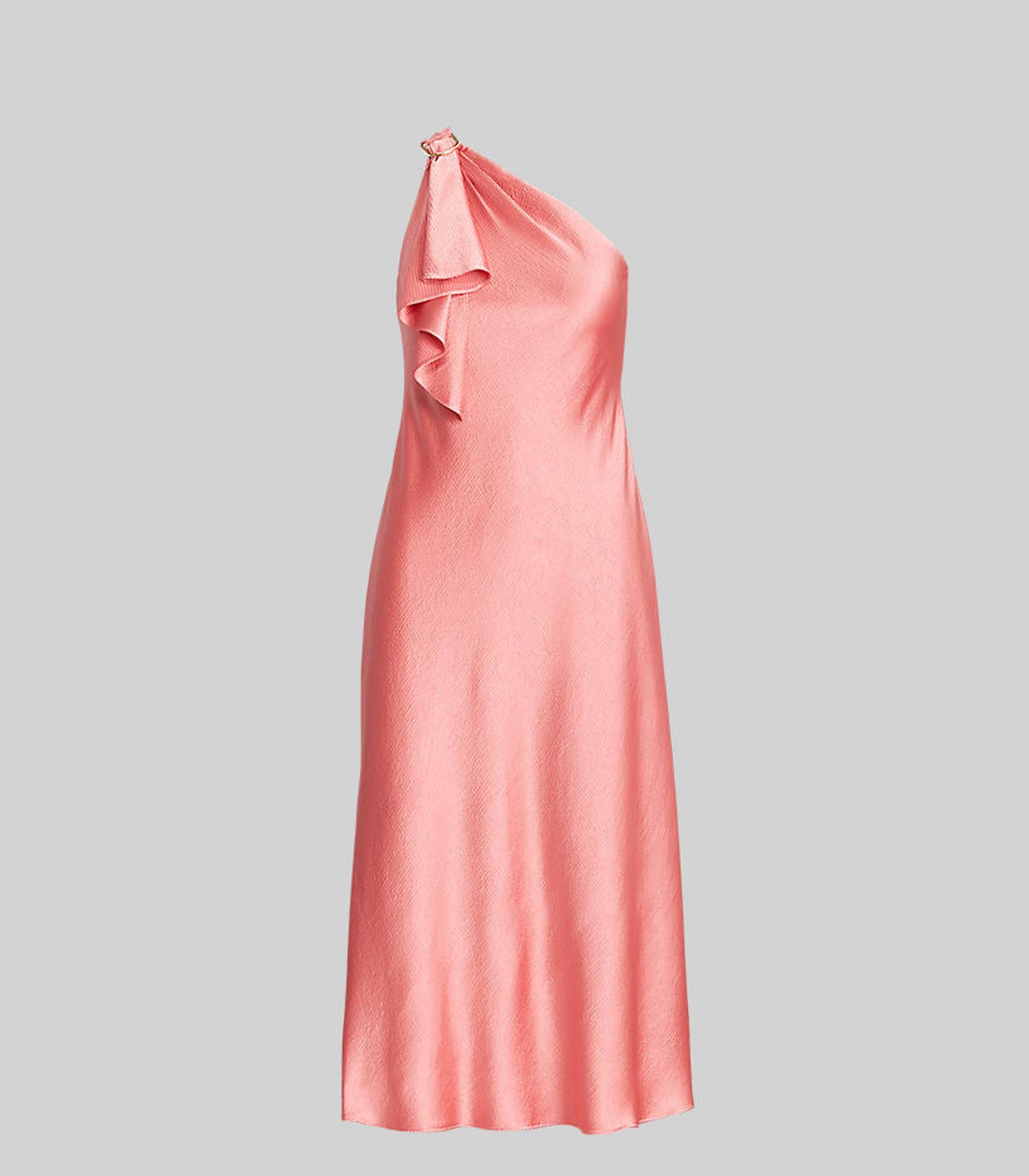 Polo ralph lauren - satin one-shoulder cocktail dress - women