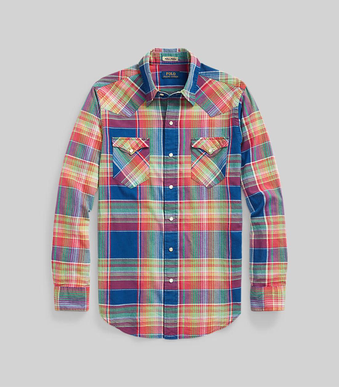 Polo ralph lauren - classic fit madras western shirt - men