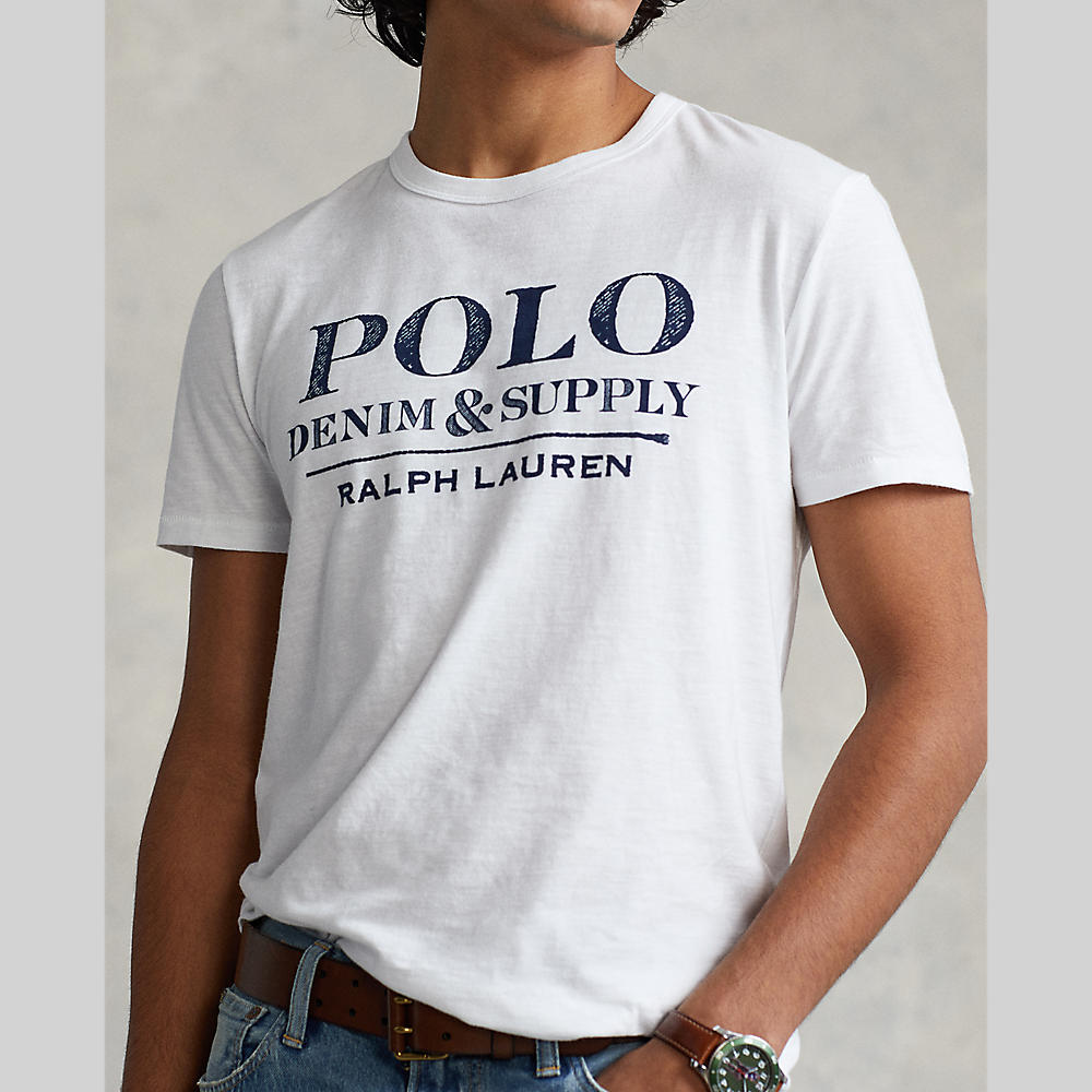 Polo ralph lauren - custom slim fit denim & supply t-shirt- men - men