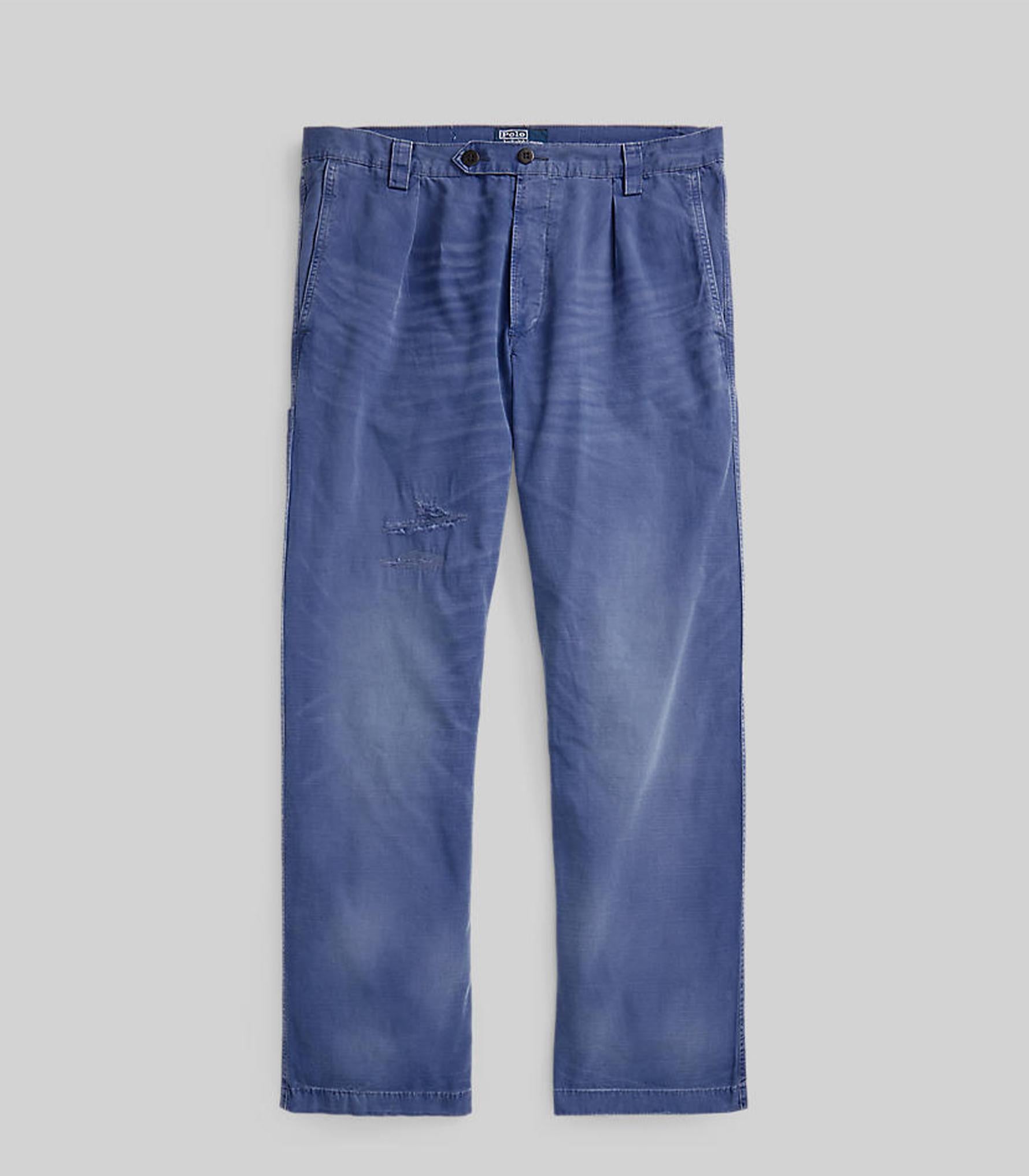 Polo ralph lauren - classic fit distressed canvas pant
 - men