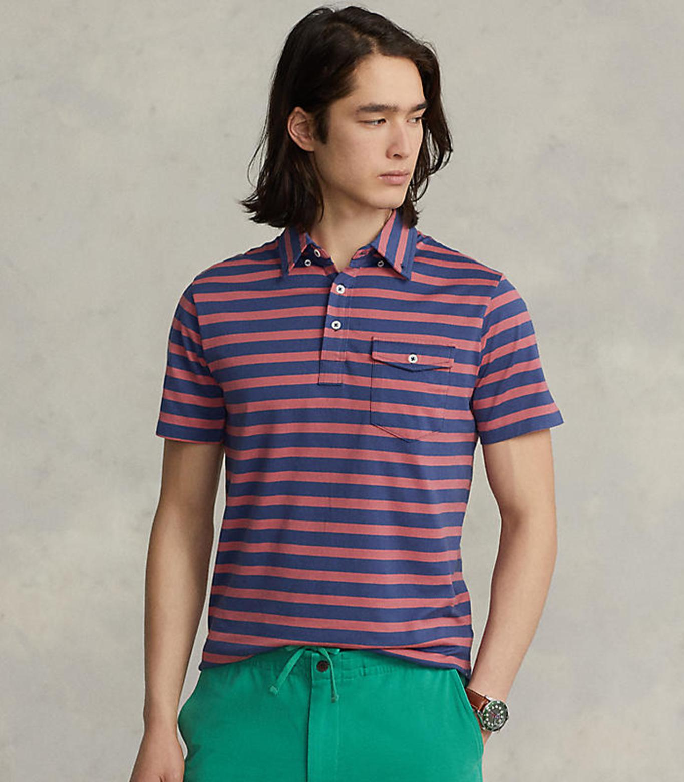 Polo ralph lauren - striped jersey pocket polo shirt - men