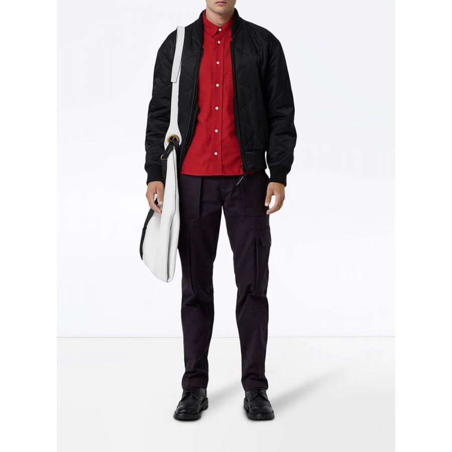 Burberry - cotton twill cargo trousers - men