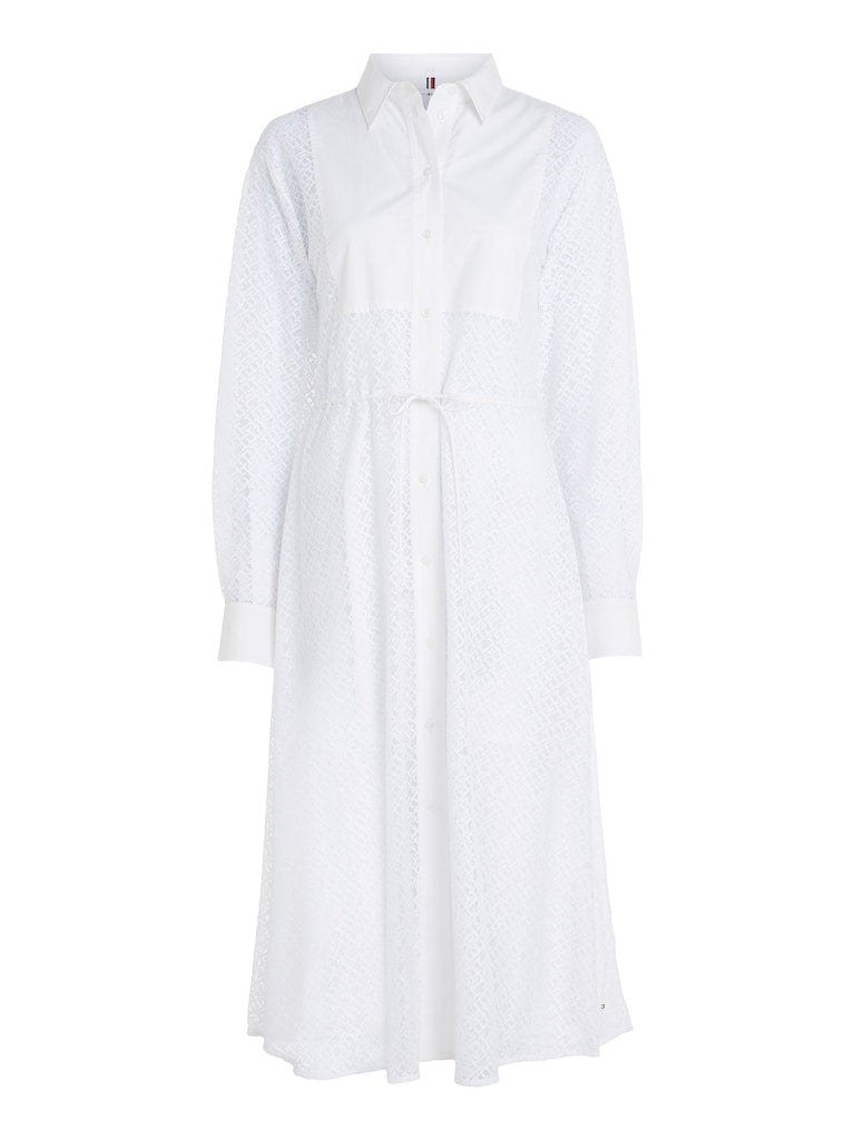 Tommy Hilfiger - Lace Midi Shirt Dress Regular Fit Doutlet Egypt Tommy Hilfiger - Lace Midi Shirt Dress Regular Fit Doutlet Egypt