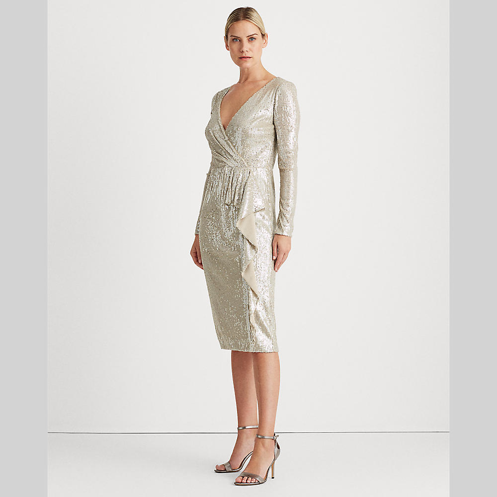 Polo ralph lauren - sequin surplice dress
 - women