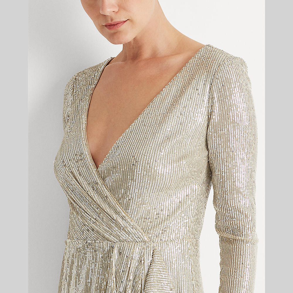 Polo ralph lauren - sequin surplice dress
 - women