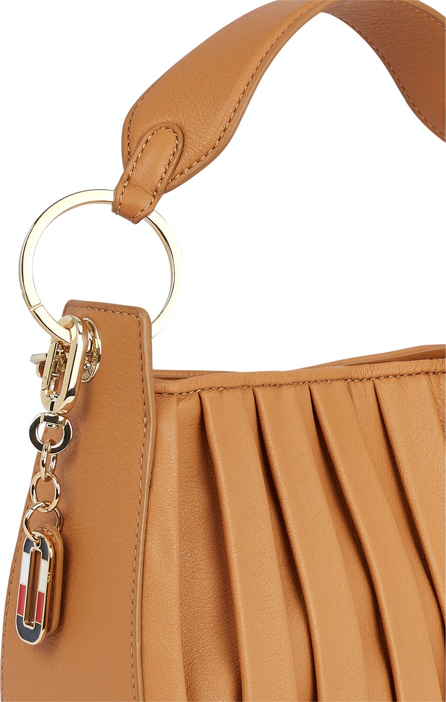 Tommy hilfiger - leather pleated bucket bag - women