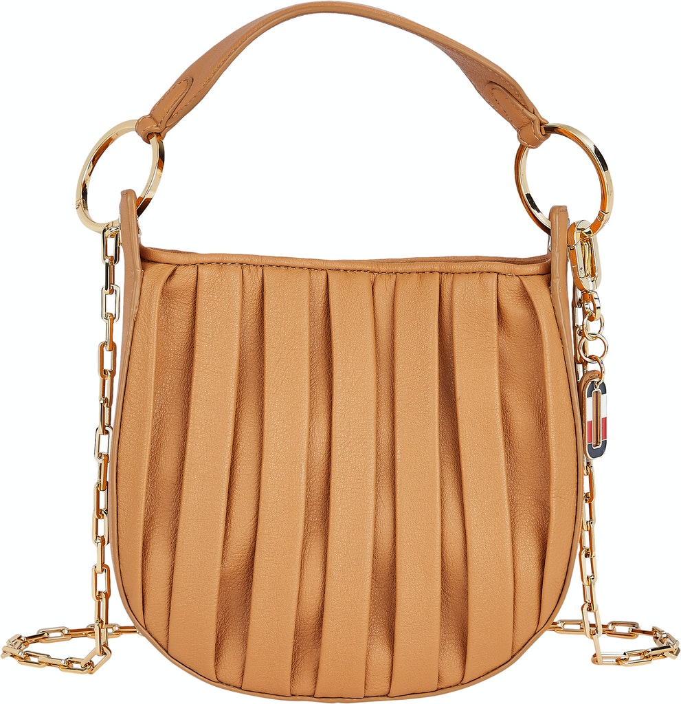 Tommy hilfiger - leather pleated bucket bag - women