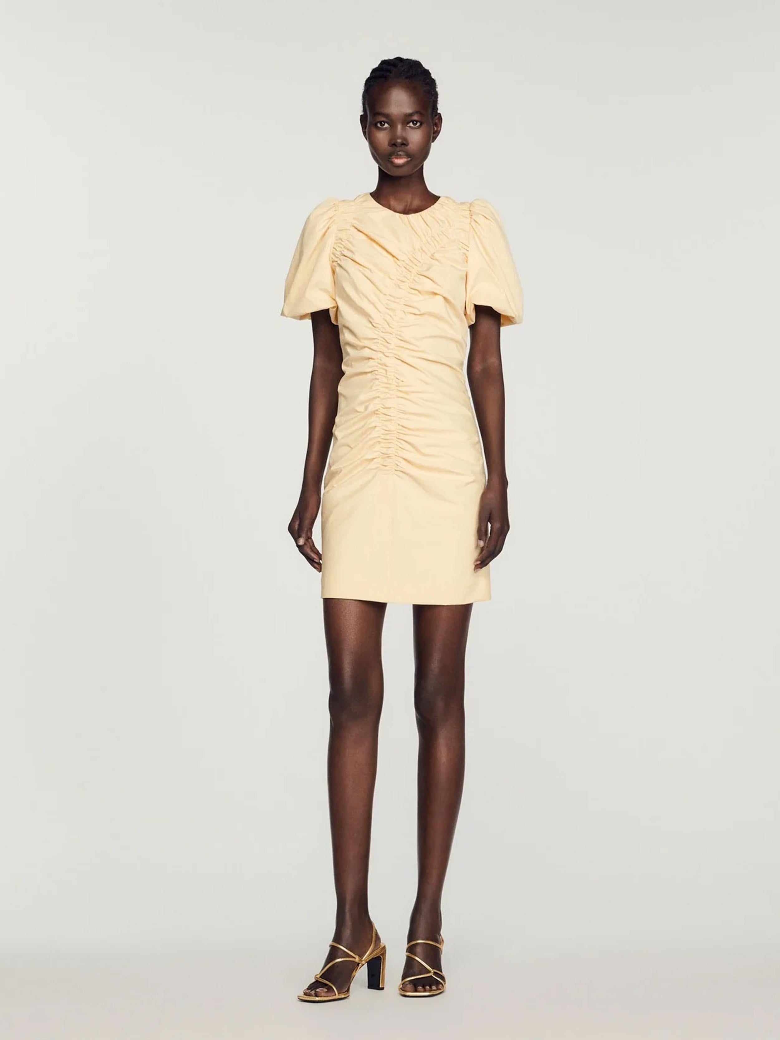 SANDRO - Women's Short Gathered Dress Doutlet Egypt SANDRO - Women's Short Gathered Dress Doutlet Egypt