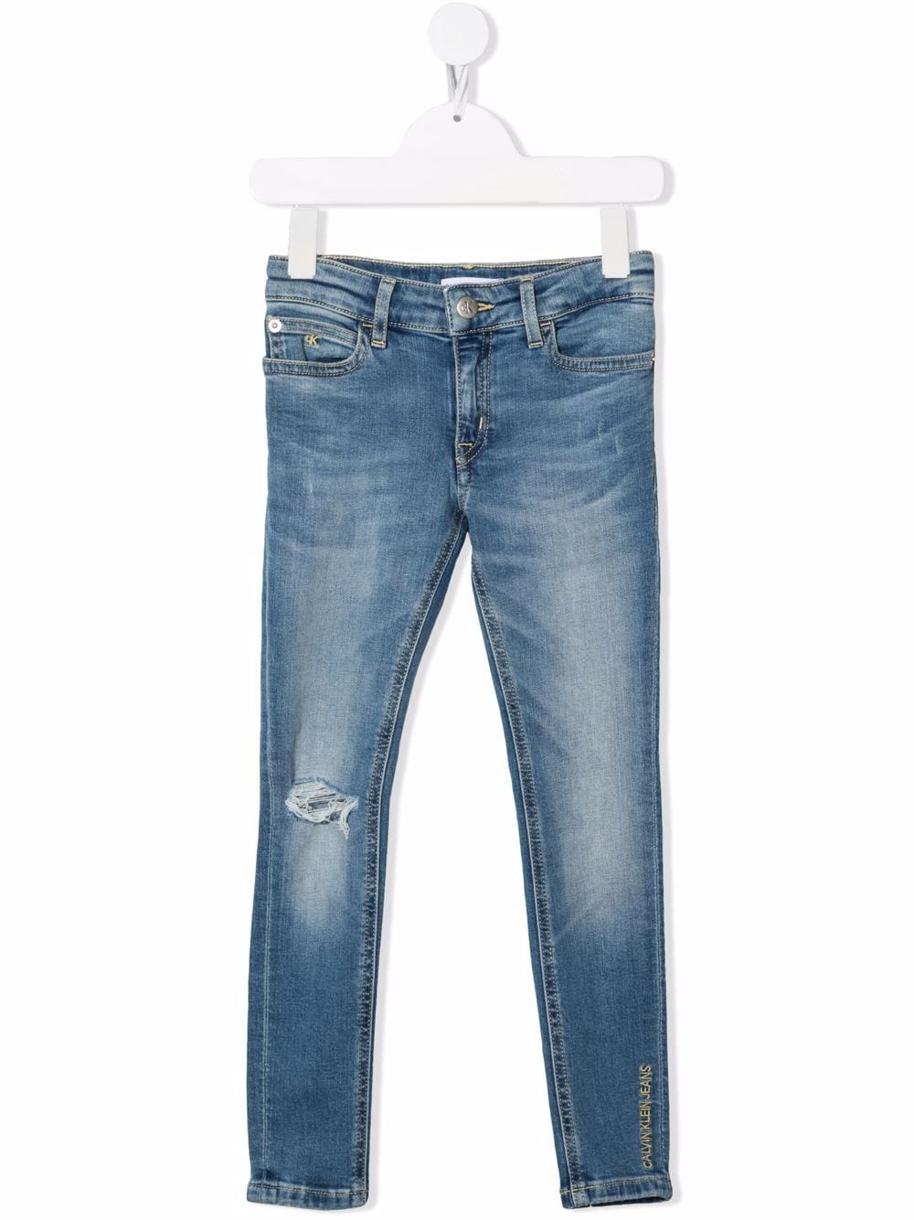 Calvin klein - medium waist skinny jeans - girls