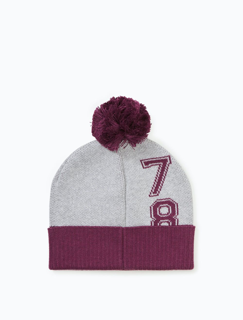 Calvin klein - folded pompom beanie - unisex