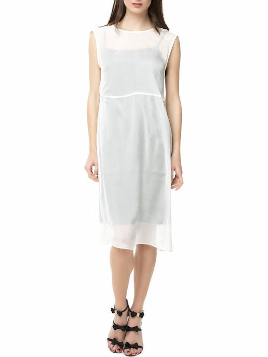 Calvin klein jeans - divina double layer sheer dress - women