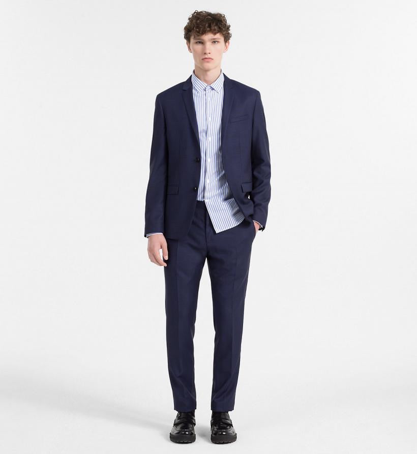 Calvin klein - pittsburgh-bm barre texture trousers - men