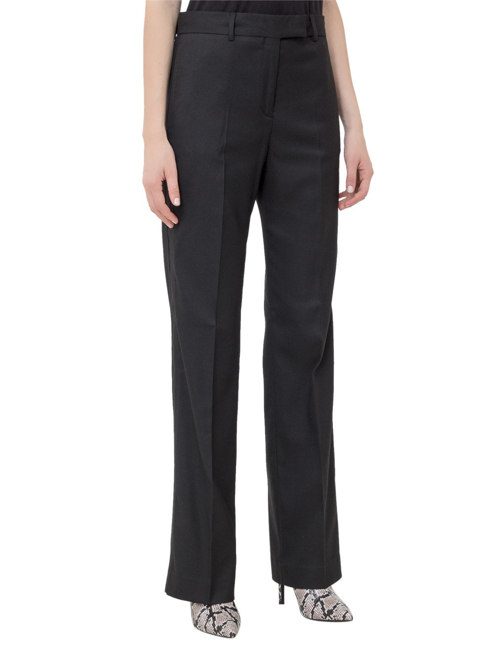 Calvin klein - fine twill wide leg pant - women