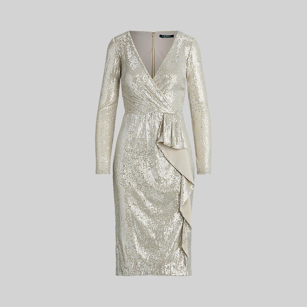 Polo ralph lauren - sequin surplice dress
 - women