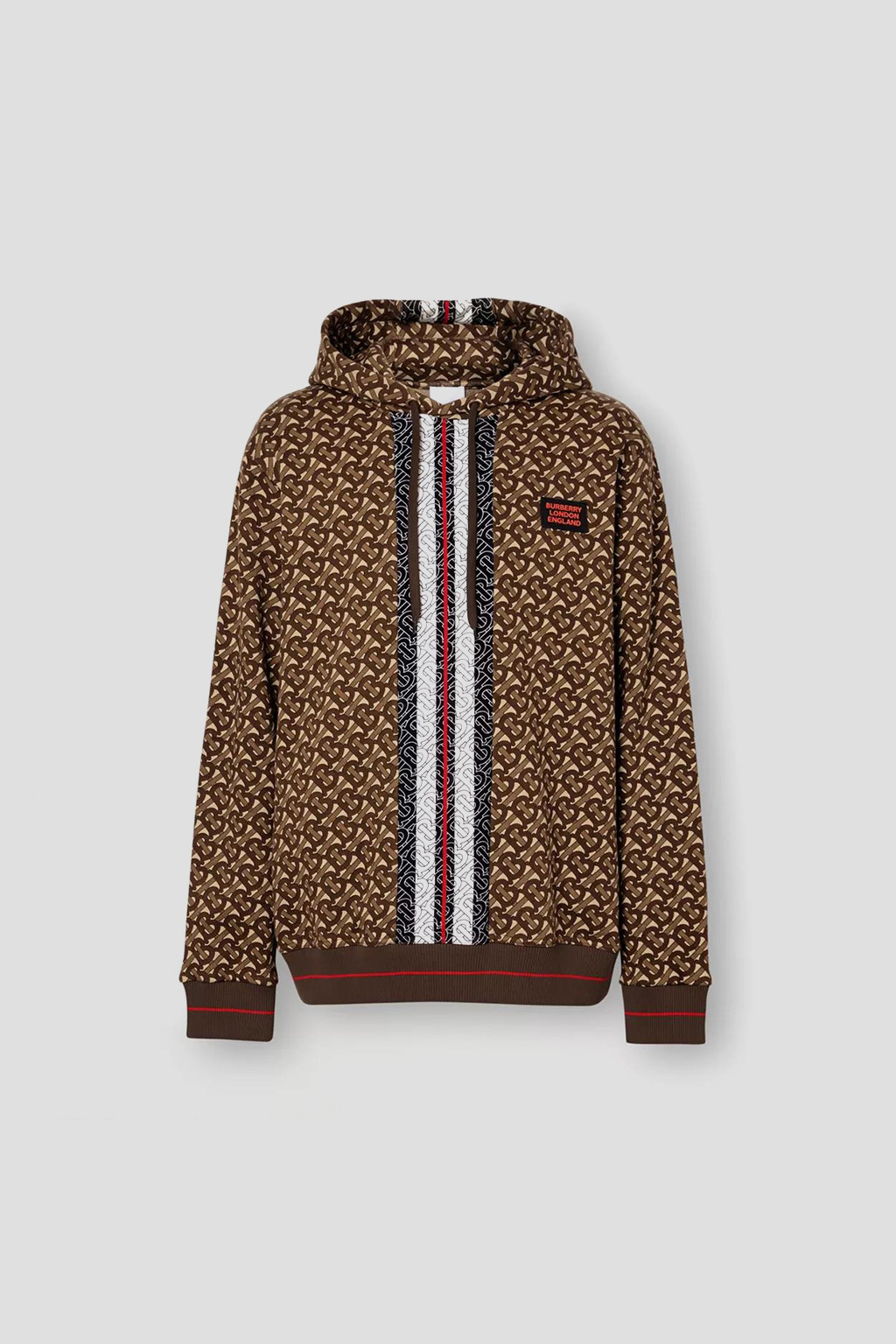 Burberry – monogram stripe print hoodie – men – doutlet online